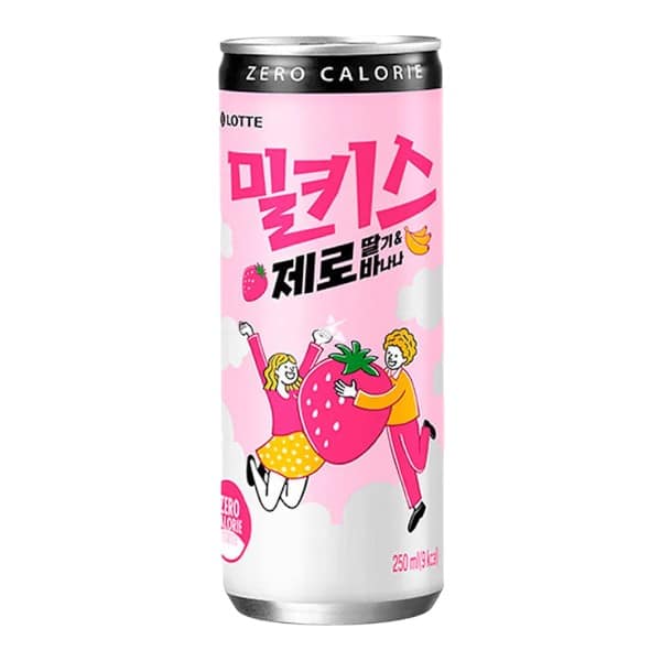 LOTTE KR – Milkis Strawberry-Banana Zero – 250ml