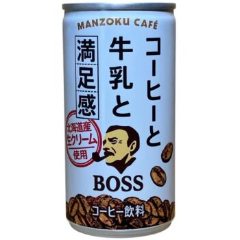 SUNTORY – BOSS Manzoku-Café Satisfying Coffee & Milk – 185ml